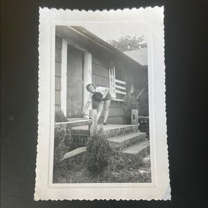 Vintage 1940s Woman Black and White Photograph